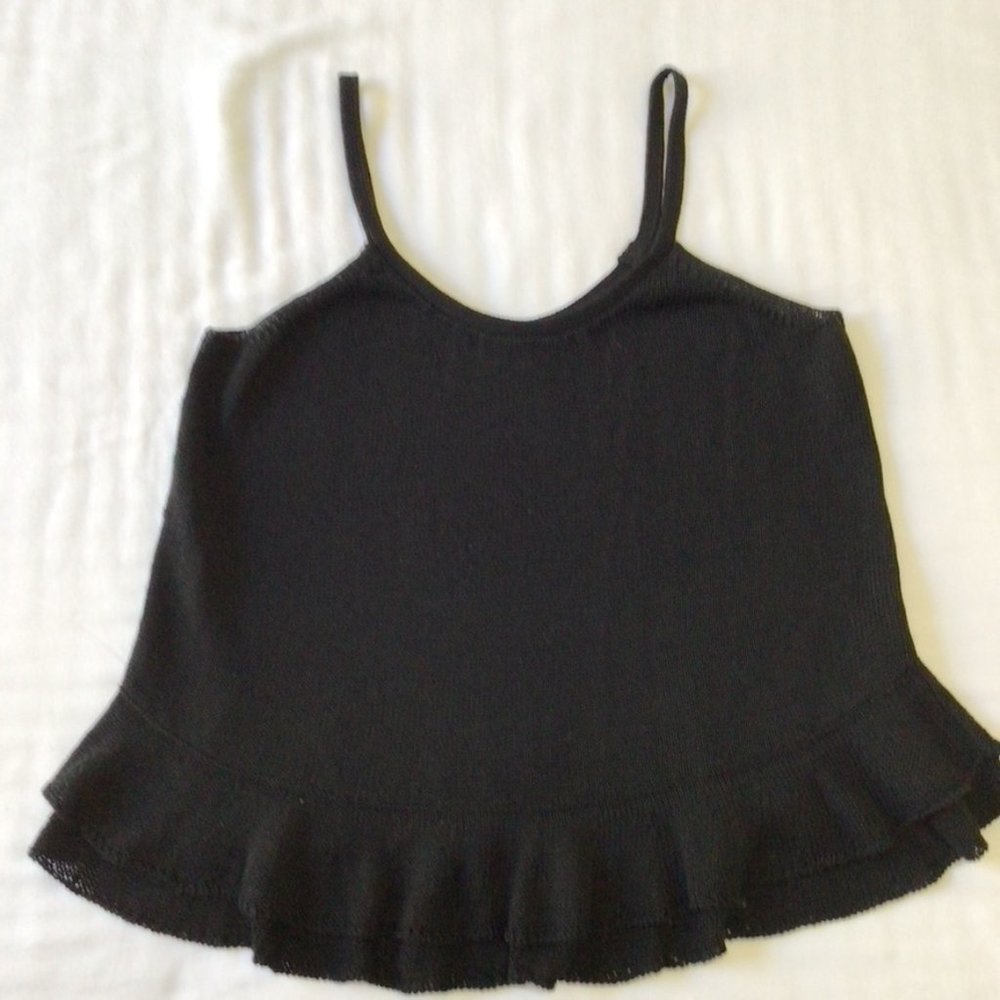 Anthropologie Black Sweater Tank Sz S